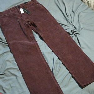 Banana Republic Men's Corduroy Pants - Deep Burgundy. Sz.34 X32 Slim.‎ NWT